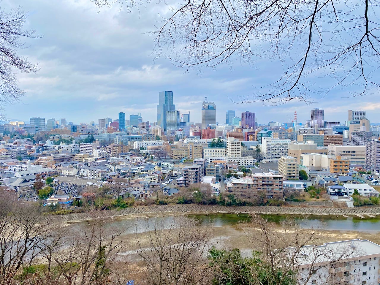 愛宕神社から仙台市街を望む_jan2023