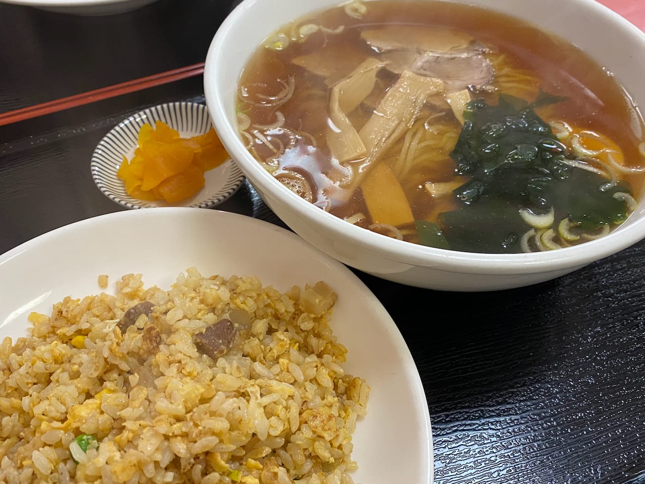 桜ヶ丘飯店_ラーメン炒飯セット_mar2023